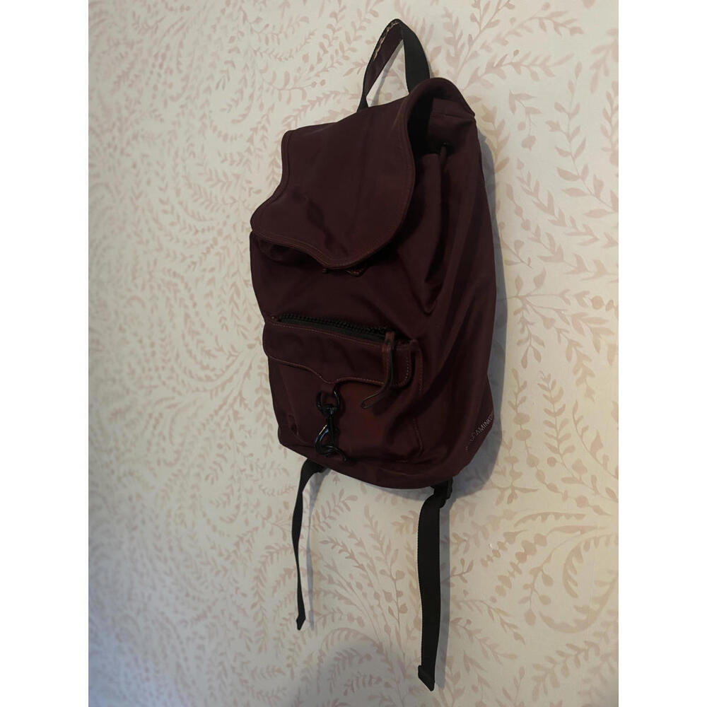 Rebecca Minkoff Maroon Nylon Backpack Pocket Drawstring - Picture 3 of 9